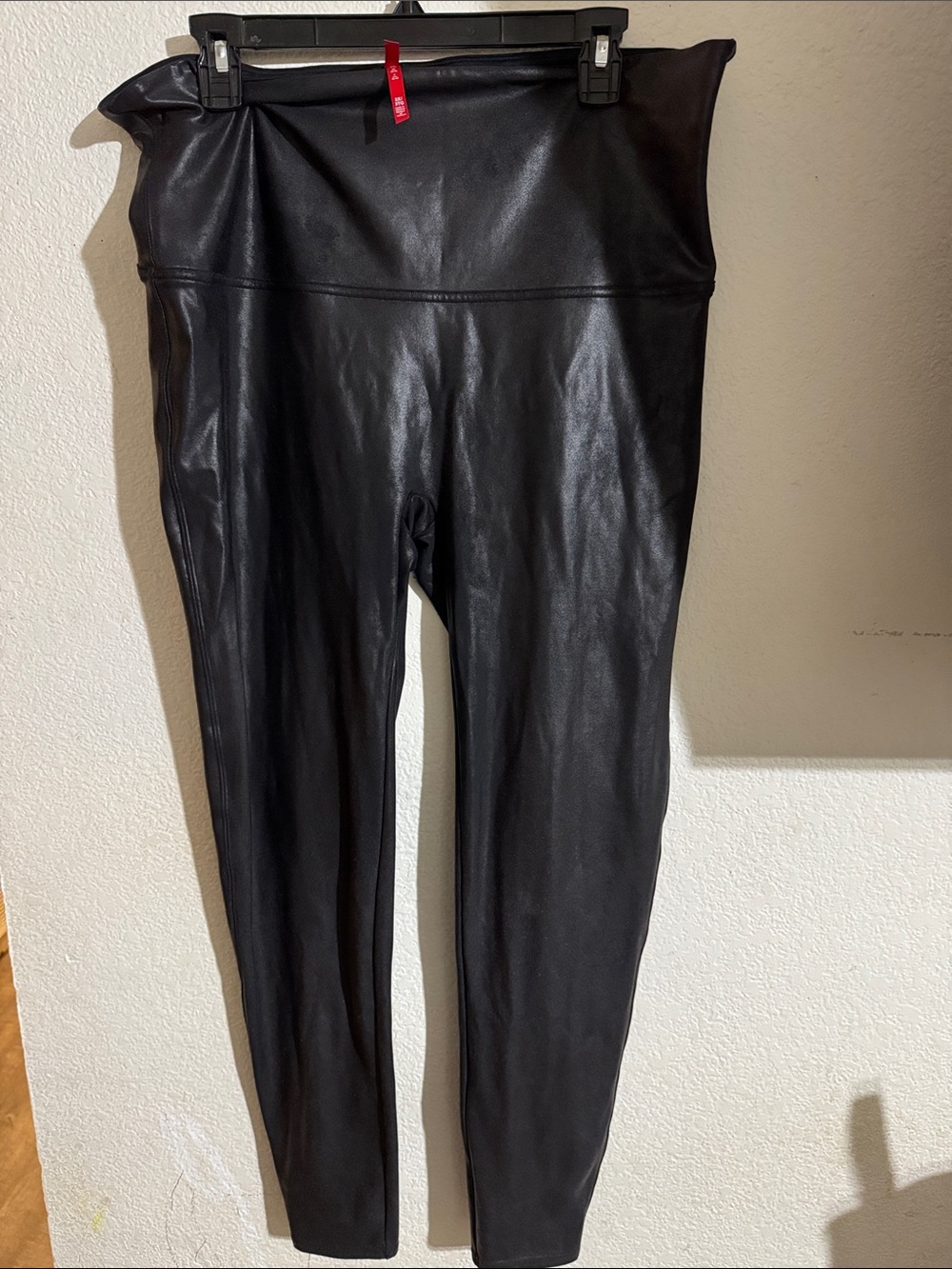 Black Faux Leather High-Waist Leggings